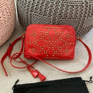 VGUC Isabella Fiore Crossbody bag red leather